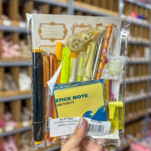 Kit Papelaria 15 Itens Paleta - AMARELO - PACOTE