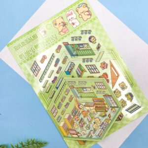 Kit Cenário Adesivo 3D c/ Pinça GOOD VIBES 25,5x18cm - IMPORTADO - UND