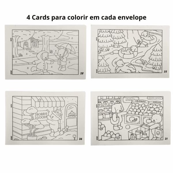 Card Surpresa para Colorir Bobbie Goods 4 Und - 1 PACOTE