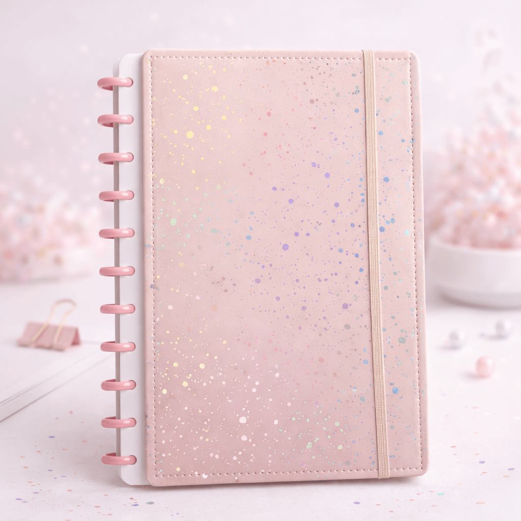 Caderno de Disco A4 Brilho Holográfico 29,5x21,5cm 11 Discos 80 Fls - IMPORTADO - UND