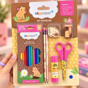 Kitão Escolar 7 Peças Capivara- SKYPAPER - BLISTER