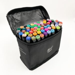 Caneta TOUCH Marcador Ponta Dupla PARA COLORIR - MALETA 60 CORES