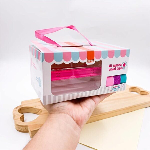 Kit Washi Tape com Suporte Tutti-Frutti 3 Fitas BRW