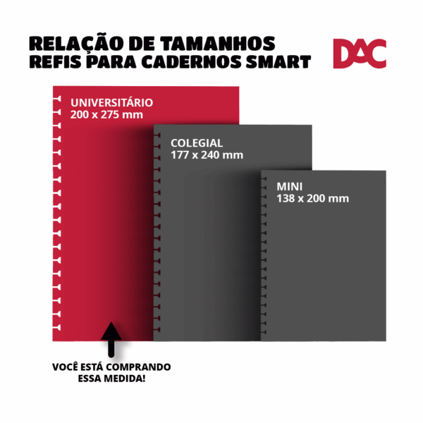 Refil Caderno Smart Universitário Hello 48 Folhas DAC