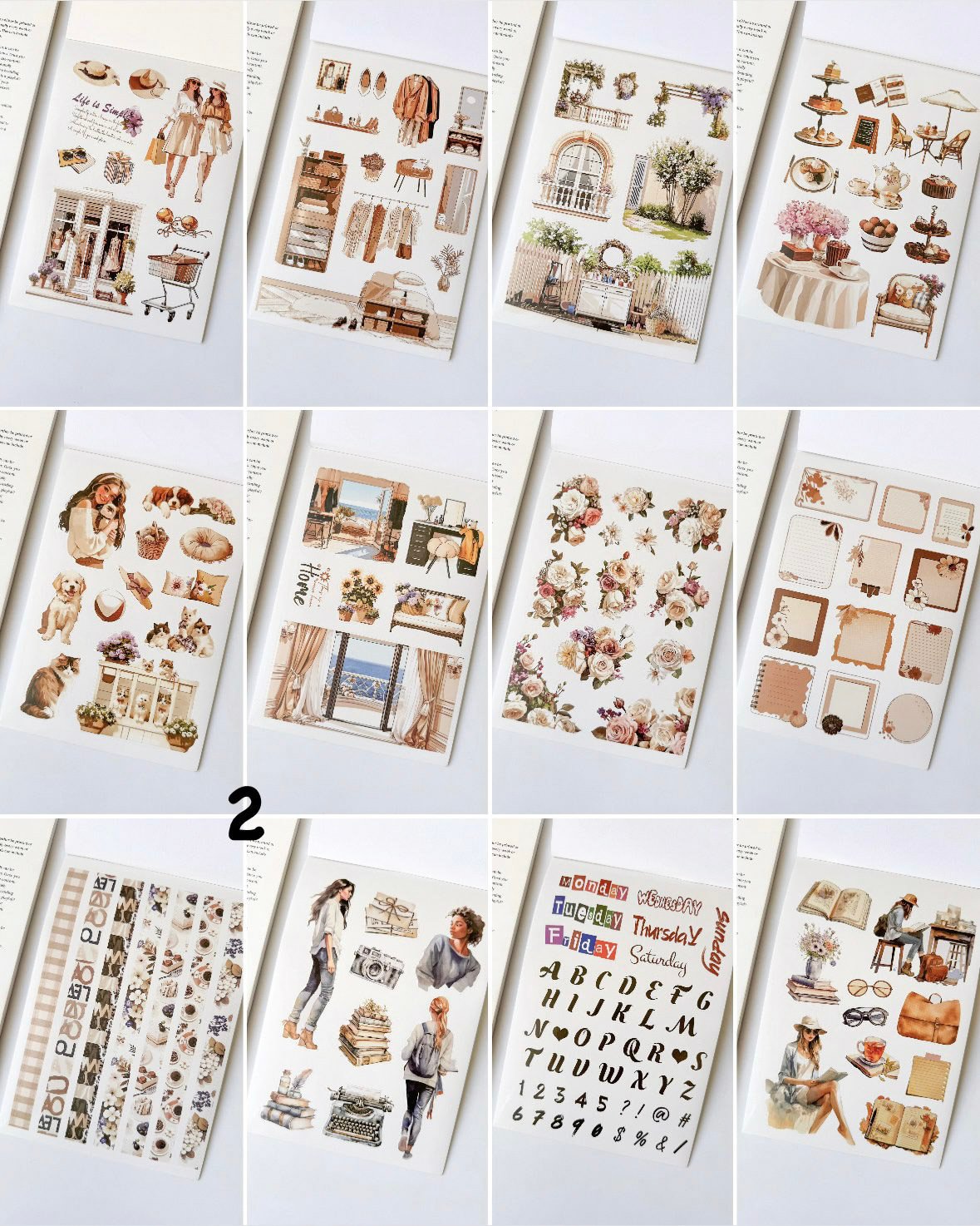 Caderno de Adesivos p/ Scrapbook e Colagens Moment Vibes 12 fls - IMPORTADO - UND