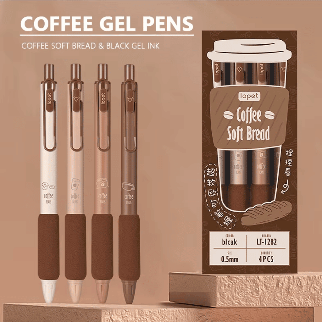 kit Caneta Premium Café Coffe 4 UND - IMPORTADO - BLISTER