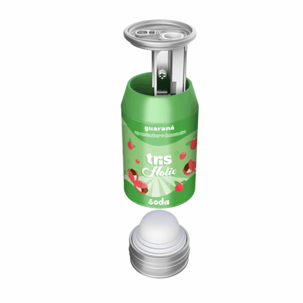 Apontador c/ Depósito + Borracha Soda Refrigerante Holic - TRIS - UND