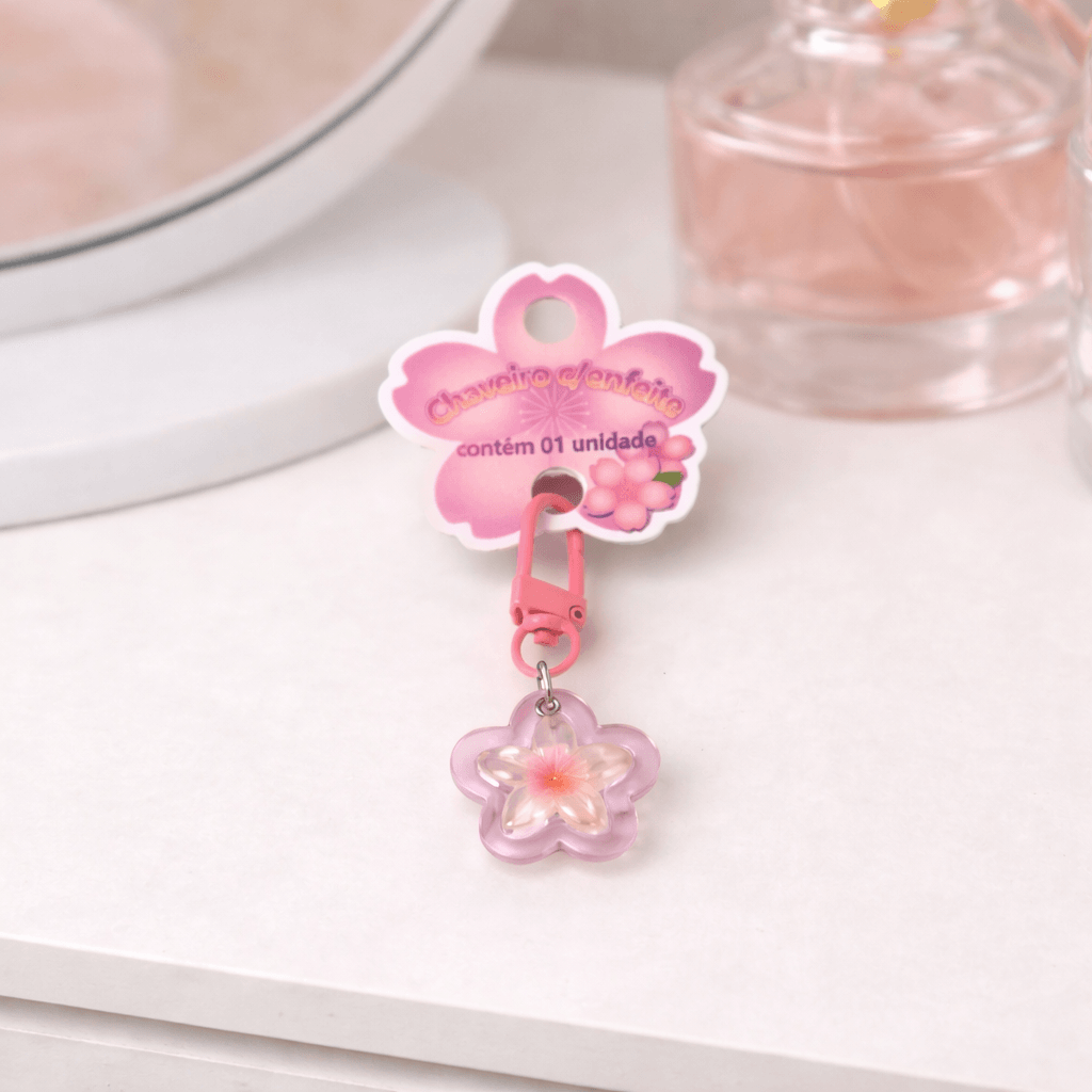 Chaveiro Pingente Charm Flor Cute Colors -  IMPORTADO  - UND