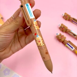 Caneta 6 Cores Ursinho Kawai