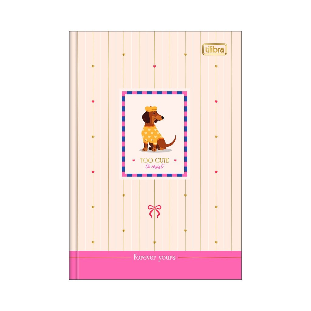 Caderno Brochura Capa Dura 1/4 Brownie Dog 14x20cm 80 Fls - TILIBRA - UND