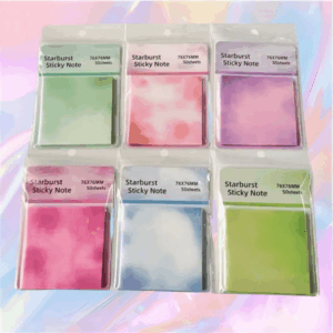 Bloco de Notas Transparente Adesivado 76 x 76mm 50 fls GLITTER - IMPORTADO - UND