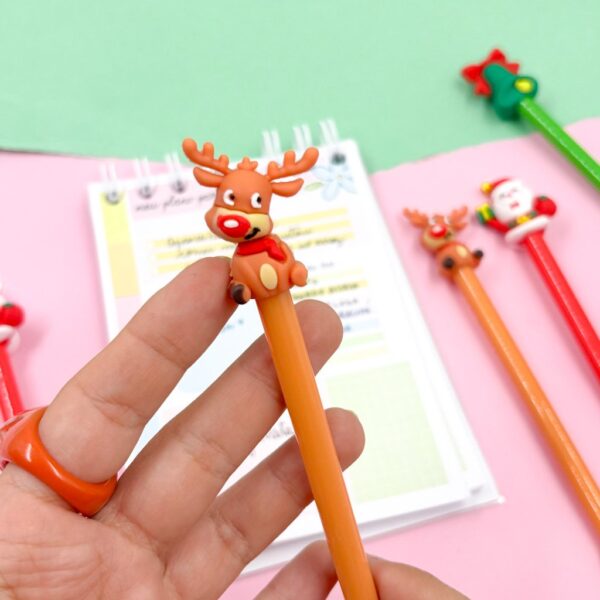 Caneta Fofa Feliz Natal - Pacote 6 Und