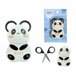 Tesoura Escolar c/Capa Magnética Panda - FOFY -BLISTER 1 UND