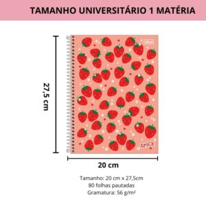 Caderno Espiral Capa Dura Universitário 1 Matéria Spice Feminino Tilibra