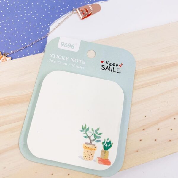 Bloco de Notas Adesivado 76 x76mm Cactus - IMPORTADO - UND