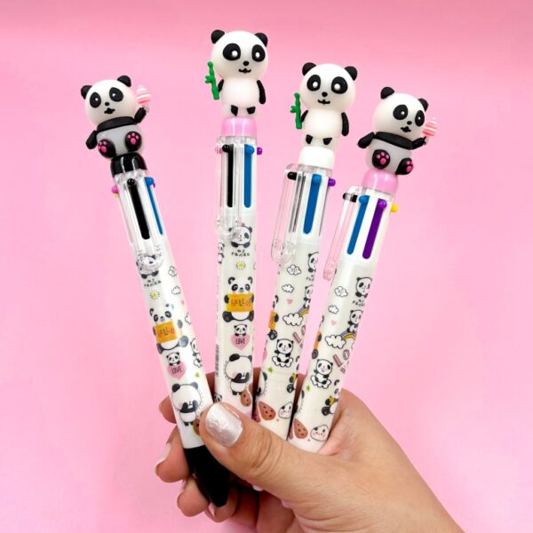 Caneta 6 Cores Ursinho Panda