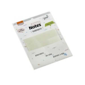 Bloco Smart Notes 76x76mm Transparente BRW