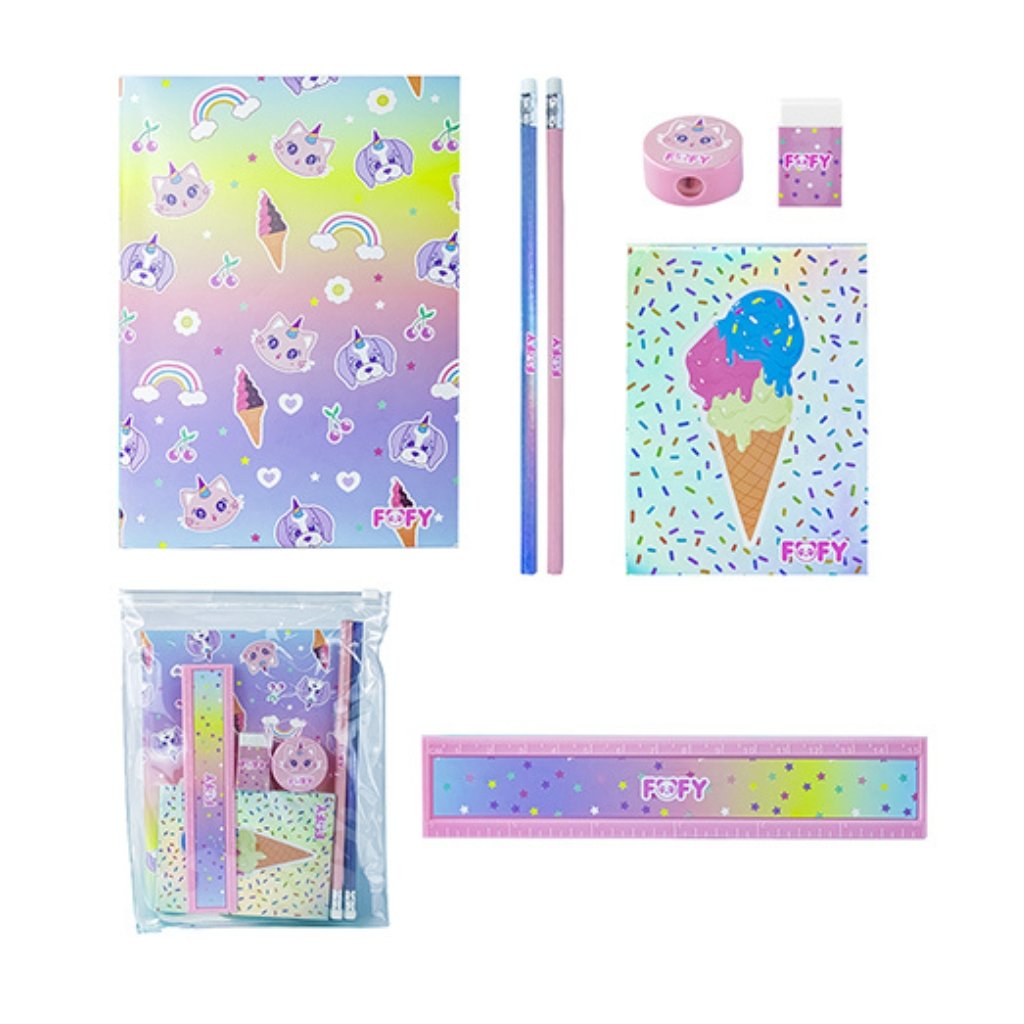 KIT Escolar Ice Cream 7 Peças - FOFY - UND