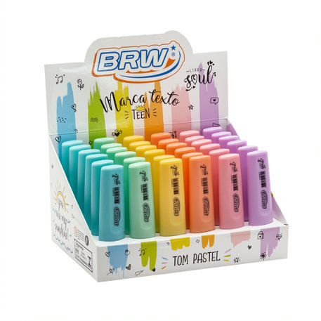 Marca Texto Pastel Ponta Chanfrada BRW