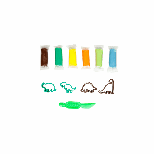 Kit Massinha de Modelar 6 Cores Dino LEO E LEO - BLISTER