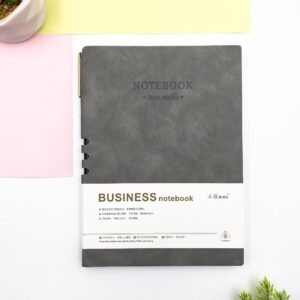 Kit Luxo Business Caderno Courino Costurado + Caneta - IMPORTADO - UND