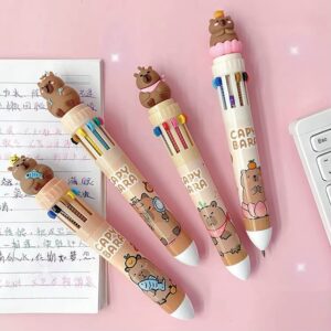 Caneta 10 Cores CAPIVARA Cute - UND