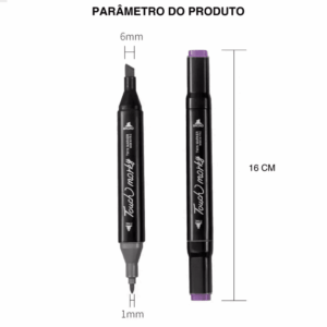 Caneta TOUCH Marcador Ponta Dupla PARA COLORIR - PACOTE 12 UND