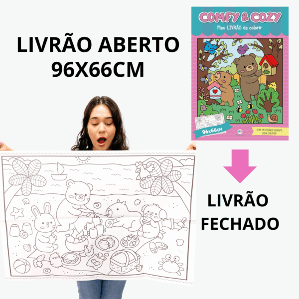 KIT 3 LIVROS de Colorir Comfy and Cozy GRANDE - CIRANDA