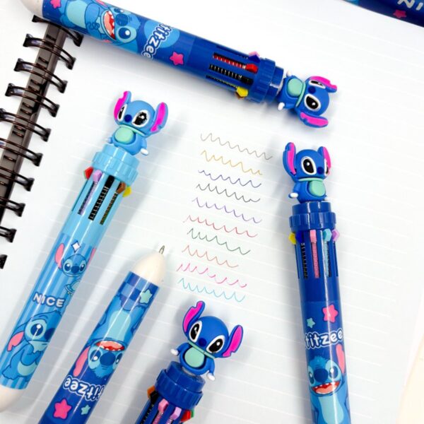 Caneta 10 Cores Stitch