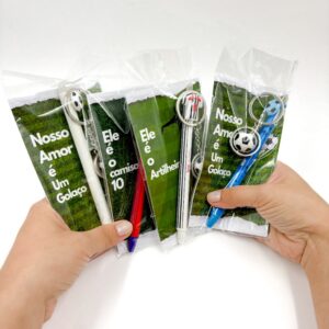 Kit Namorados Caneta Futebol + Chaveiro