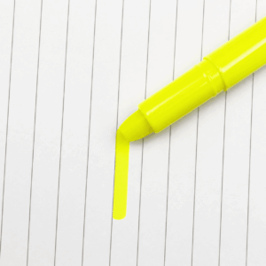 Marca Texto em Gel Amarelo - YINS PAPER - CX 12 UND