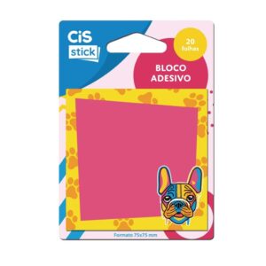 Bloco Adesivo 75x75mm Pet Cachorro C/20 Fls CIS - UND