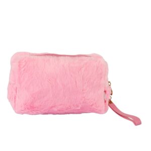 Estojo Necessaire Pelúcia ROSA 20x13x10cm - FLORIE - UND
