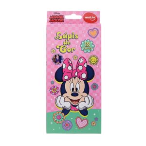 Lápis de Cor Minnie Mouse 12 Cores MOLIN - BLISTER