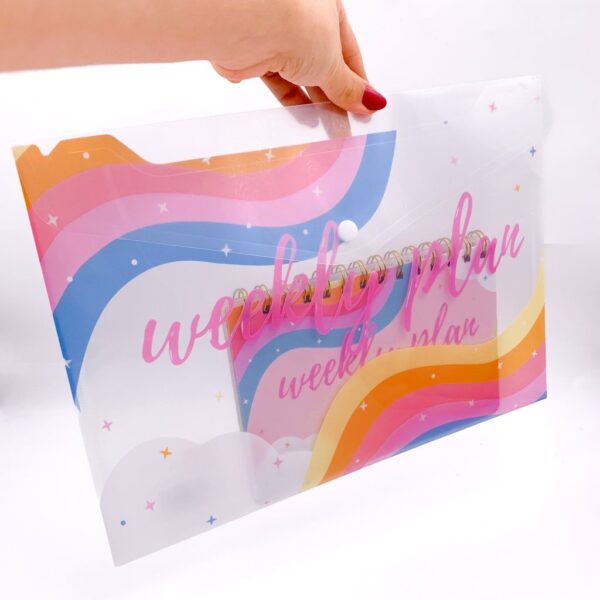 Pasta Envelope Transparente A4 Color