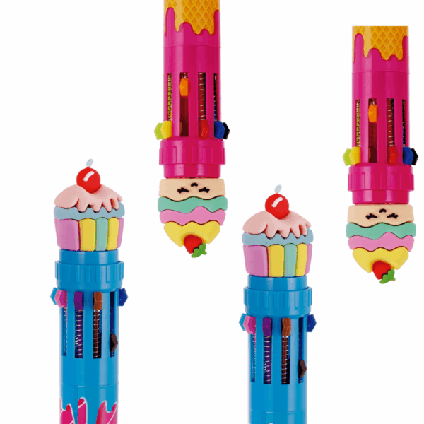 Caneta Esferográfica Divertida 0.7mm Tutti Frutti 10 Cores BRW - UND