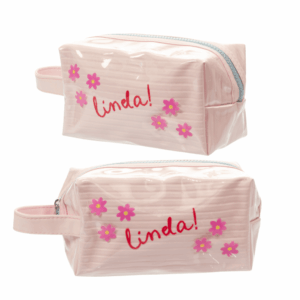 Necessaire Bauzinho Emborrachada Rosa LINDA 10x18x9cm - FLORIE - UND