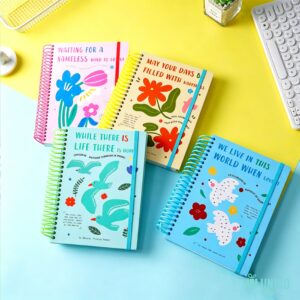 Caderno A5 Espiral Pautado Floresça 5,4x21,2cm 160 folhas - UNISO - UND