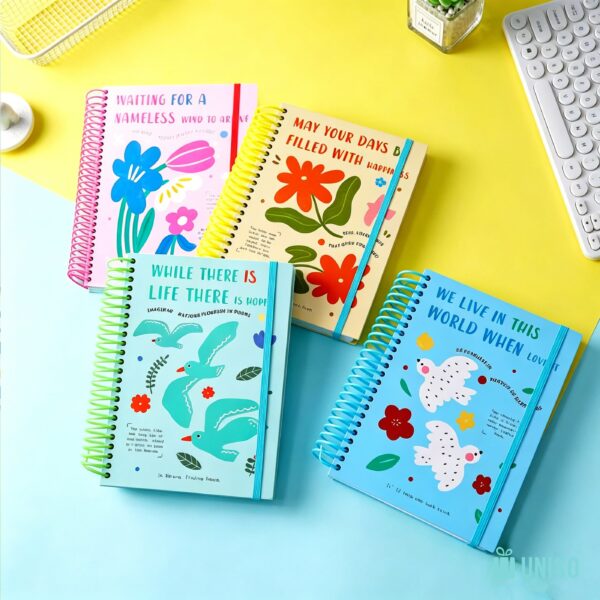 Caderno A5 Espiral Pautado Floresça 5,4x21,2cm 160 folhas - UNISO - UND
