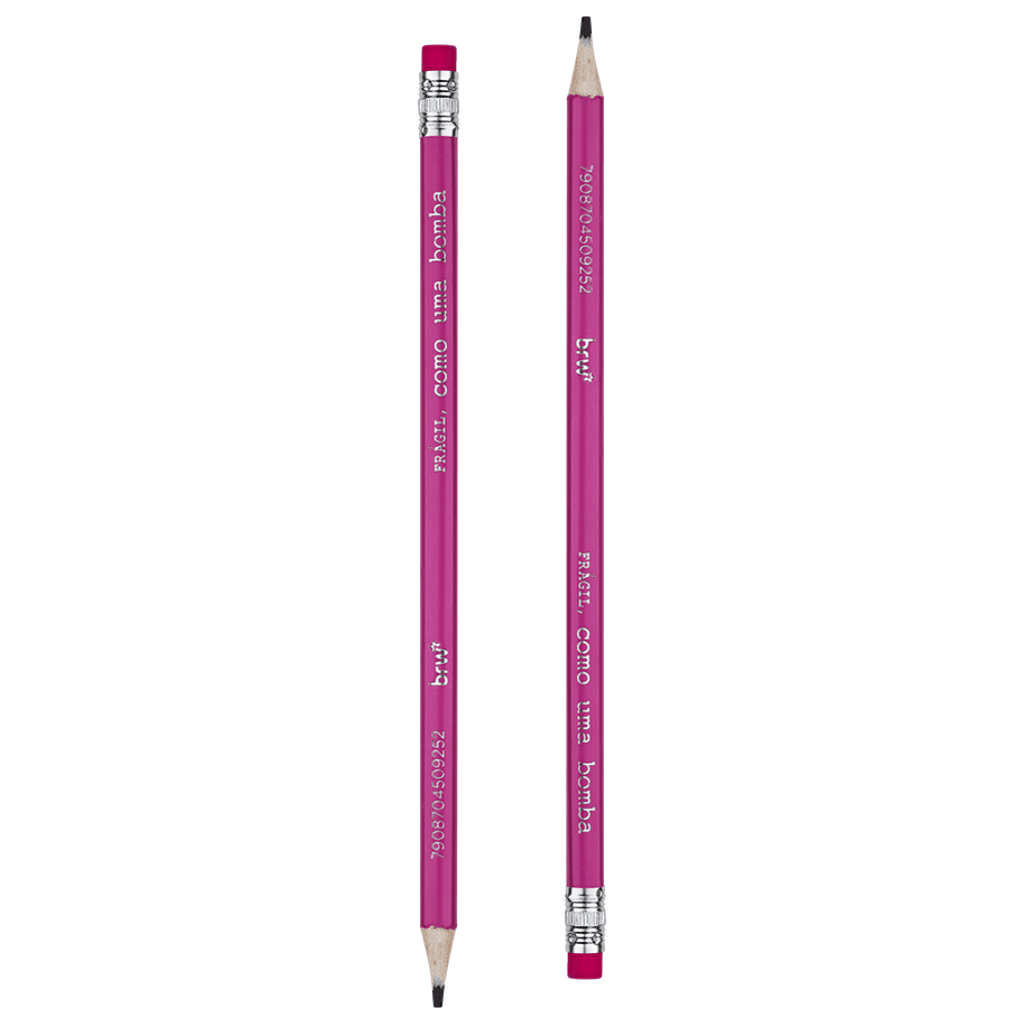 Lápis HB Triangular Estampado Sátira - BRW - DISPLAY 18 UND