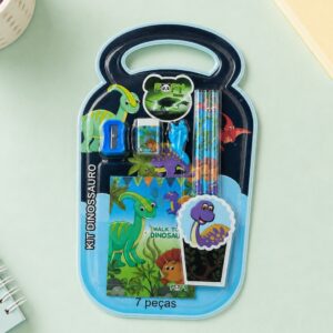 Kit Escolar Dinossauro 7 Peças - FOFY - BLISTER
