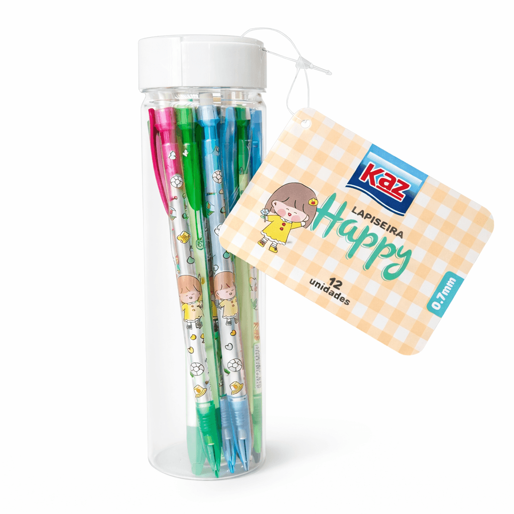 Lapiseira 0.7mm Menininhas Happy - KAZ - POTE 12 UND