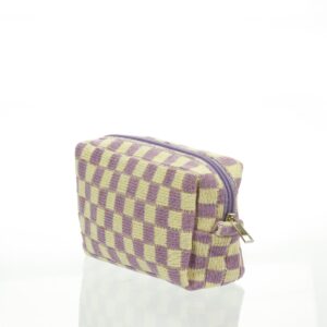 Necessaire Bauzinho Tricô ROXA 16x11x6cm -  FLORIE - UND