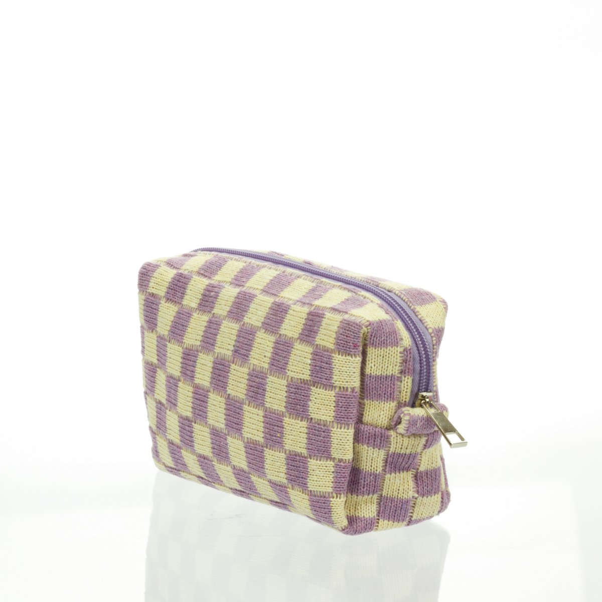 Necessaire Bauzinho Tricô ROXA 16x11x6cm -  FLORIE - UND