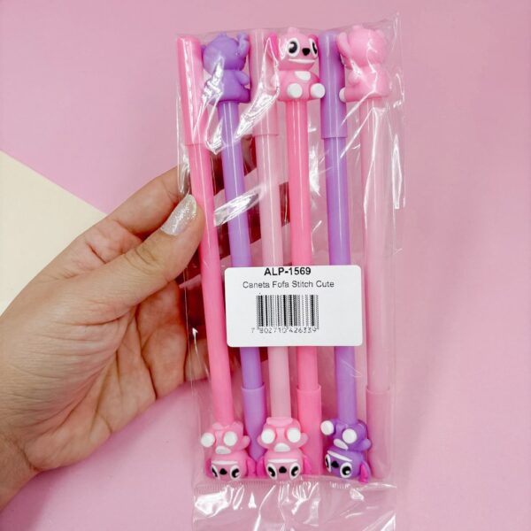 Caneta Fofa Stitch Color - Pacote 6 Und