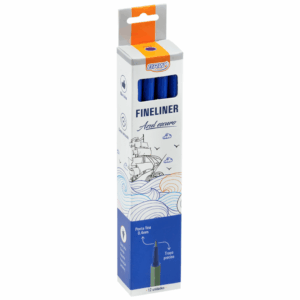 Caneta hidrográfica Fineliner 0.4mm AZUL BRW - CX 12 UND