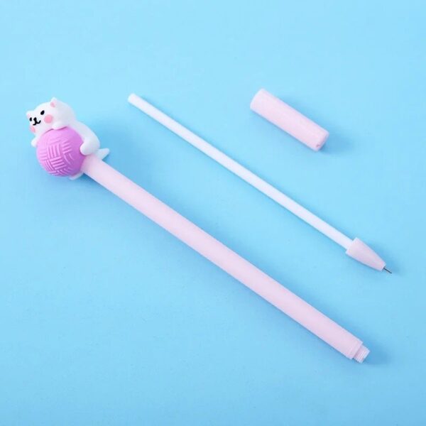 Caneta Fofa Gatinho Novelo - PACOTE 6 UND