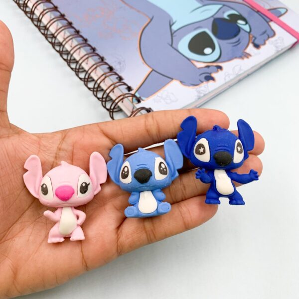 Borracha Fofa STITCH e ANGEL - PACOTE 6 UND
