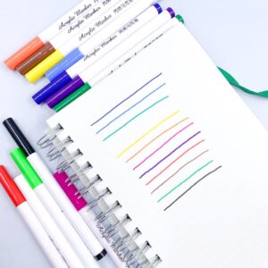 Marcador Permanente Colorido - Kit 12 Cores