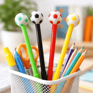 Caneta  Fofa Bola de Futebol  - IMPORTADO - PACOTE 6 UND